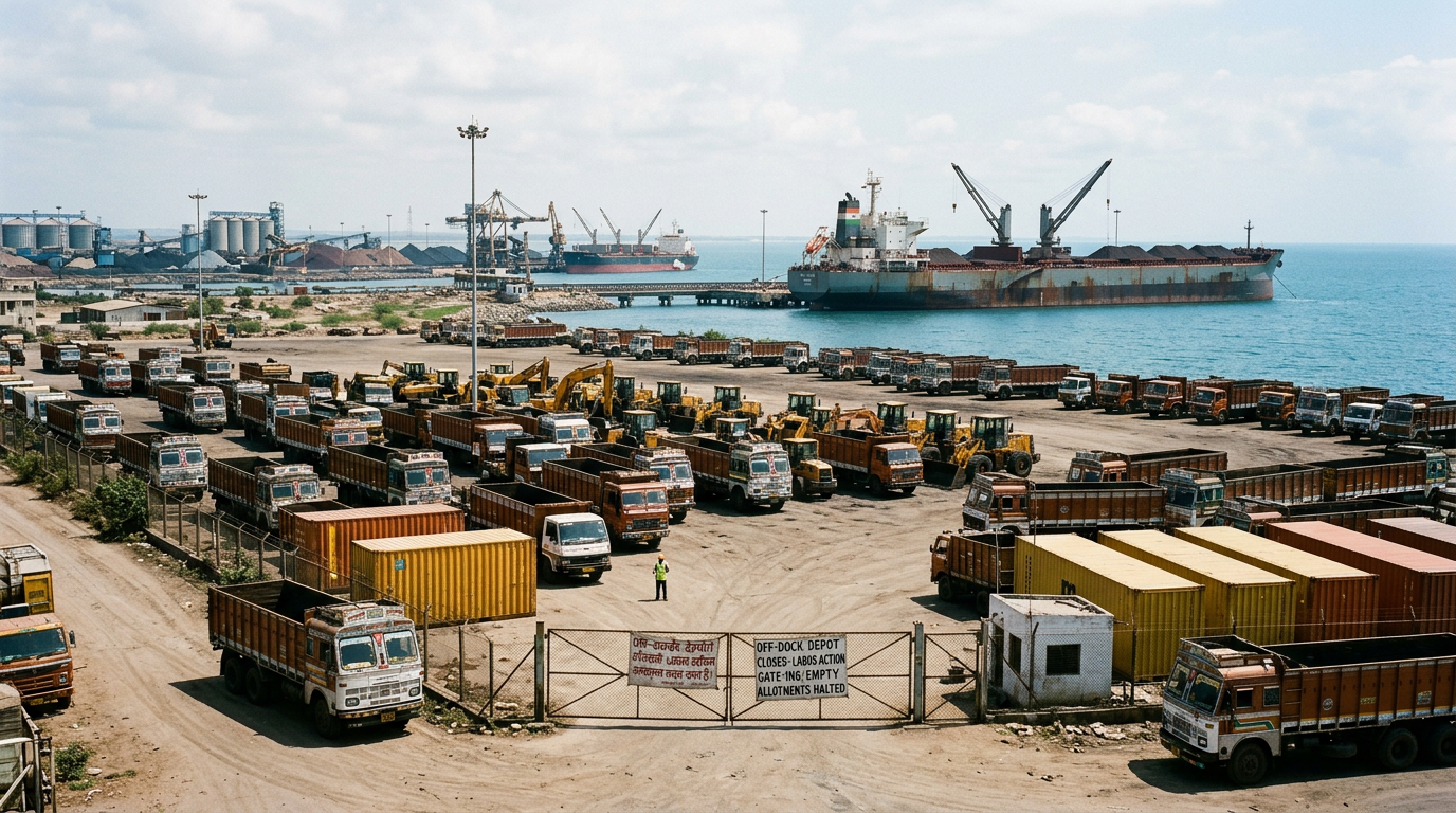 Strike Disrupts Empty Container Yard Operations at Mundra Port