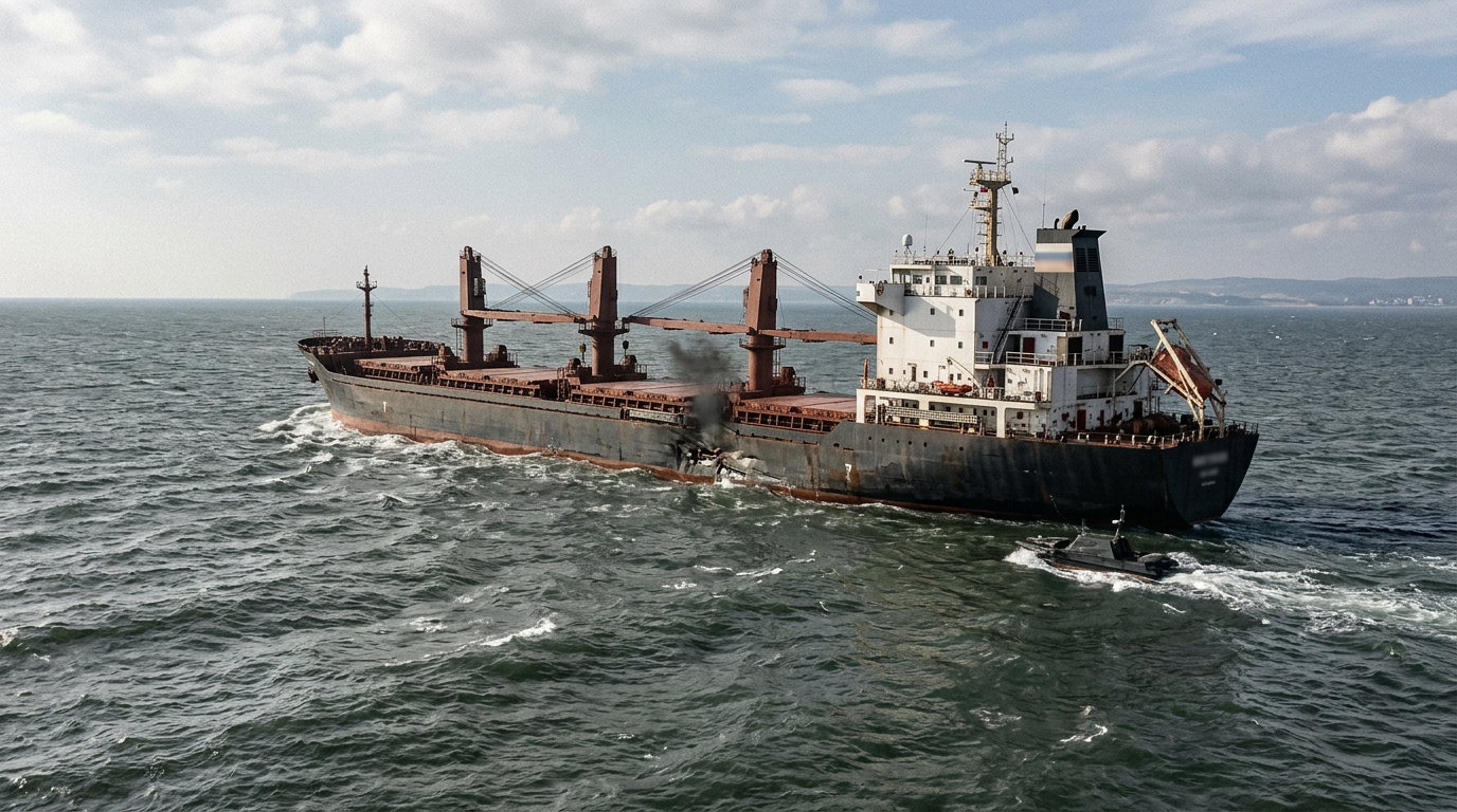 Ukrainian Naval Drone Strikes Russian Offshore Support Vessel in Sochi