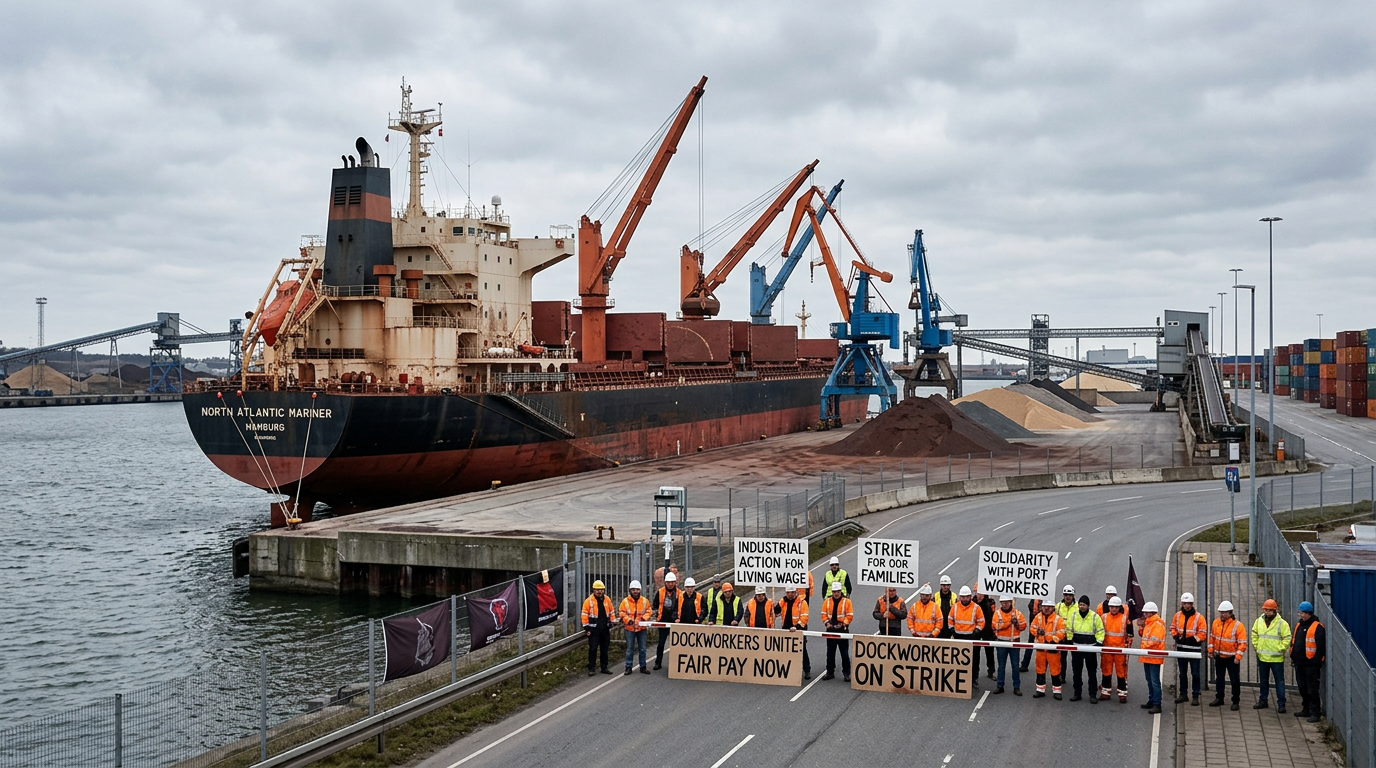 German and Dutch Ports Face Disruption as Dockworkers Launch Strikes