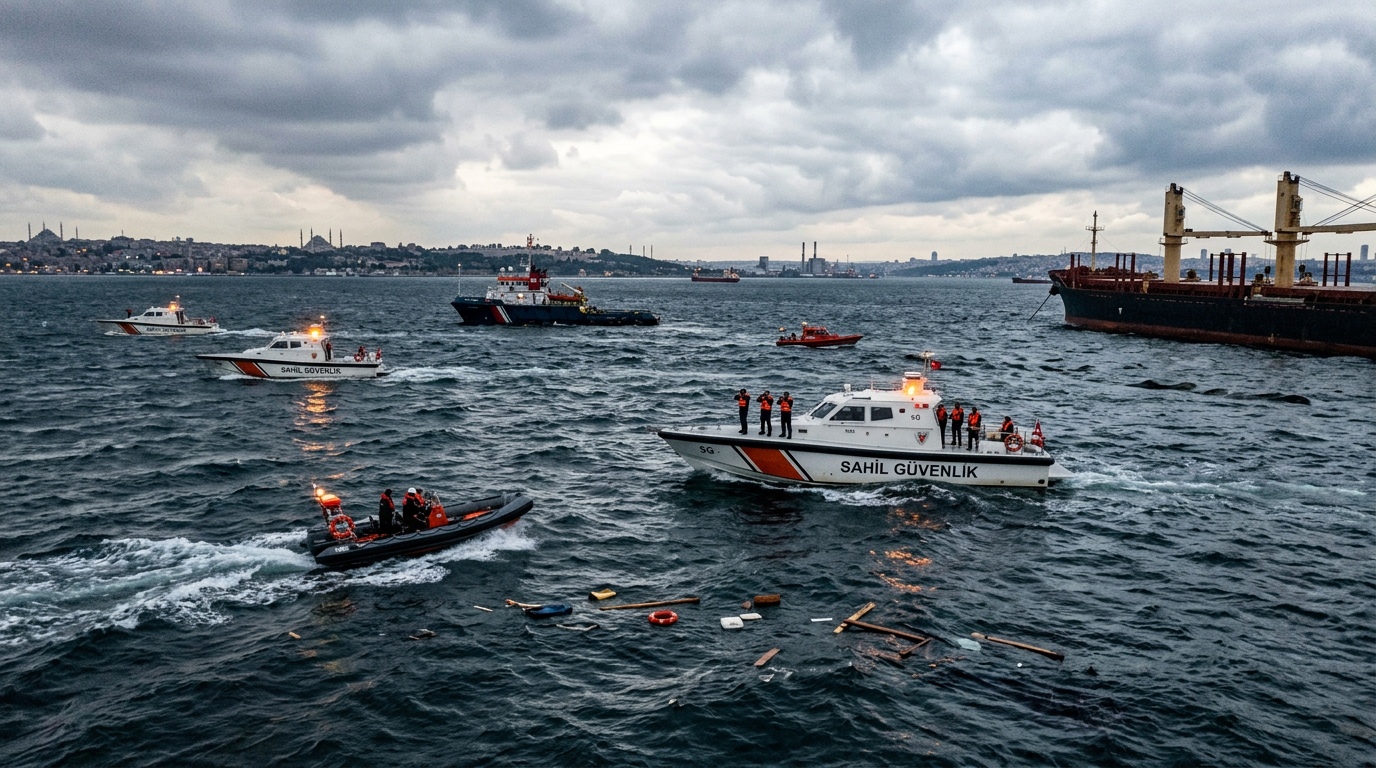 Search Underway for 10 Missing Crew After Cargo Ship Sinks Off Istanbul