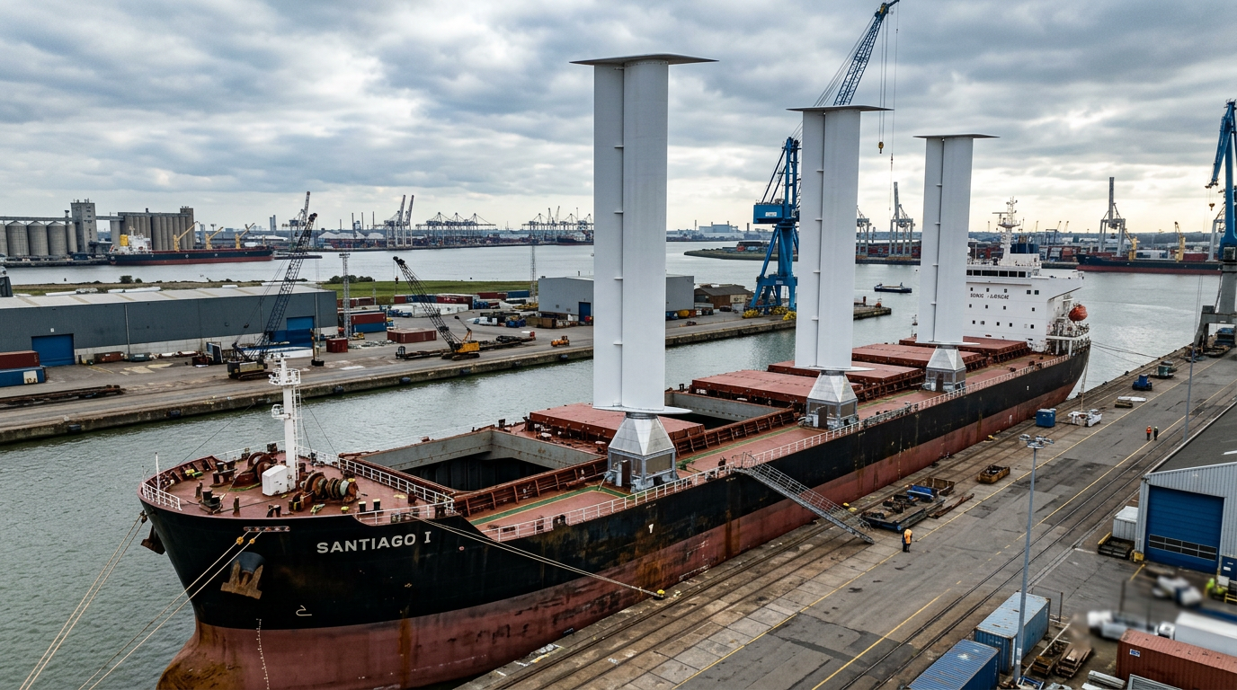 Marflet Marine chemical tanker fitted with four bound4blue suction sails