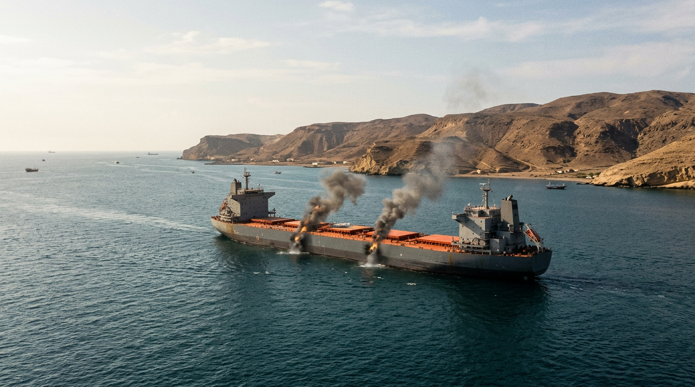 Commercial Tanker Struck by Projectiles in the Strait of Hormuz